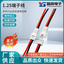 廠家供應 1.25公母對接端子線 單頭2P 1.25mm間距連接器電線