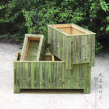 竹子花箱竹花盆庭院花器竹花缽陽台種植室外園林花盆廠家批發定制