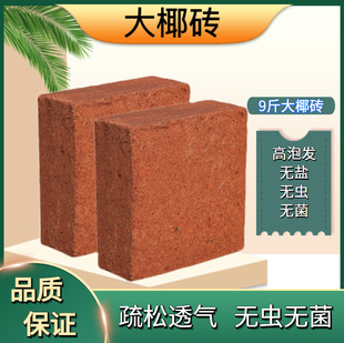 批發大椰磚營養土種菜椰糠椰磚脫鹽粗椰殼椰土養花通用型大塊椰磚