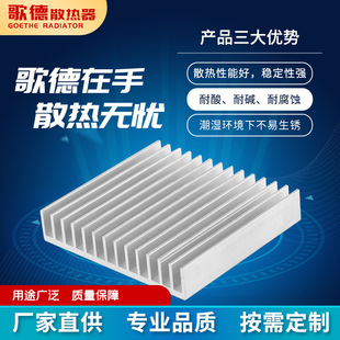鋁合金電子散熱器廠家直供80*80*15mm批發大功率鋁型材散熱器