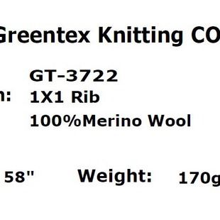 GT-3722 100%Merino wool 1x1RIB Zë_y