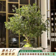 加密馬醉木櫥窗造景植物室內高端仿生綠植裝飾假樹大型仿真馬醉木