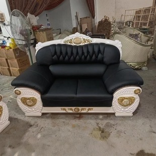 Classic solid wood leather sofa WʽƤMɳl+ʯ24K僽