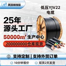 工廠設備銅芯電纜線 紫銅線電力工程 低壓橡皮套管電纜YJV22 3*10