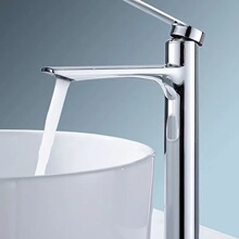 加高台上盆冷熱水龍頭加長面盆單孔洗臉盆洗手盆冷暖混水單孔龍頭