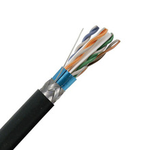 家裝監控六類網線CAT6SFTP 無氧銅雙屏蔽帶編織網線千兆網絡線
