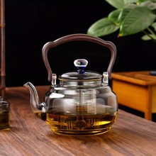 提梁壺圍爐煮茶一體煮茶壺家用泡茶壺茶具蒸煮兩用花茶壺