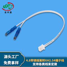 廠家供應冰箱電路板控制板一拖二轉換線4.8帶鎖插簧轉XH2.54線束