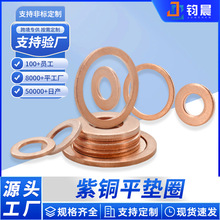 超大紫銅平墊圈船用表用密封墊圈紫銅平墊片金屬螺絲平墊介子M5M2