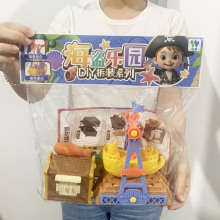 兒童益智 diy拼裝摩天輪海盜船拆裝游樂園 拆卸組裝手工玩具批發