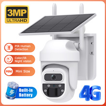 跨境新款低功耗太陽能4G攝像頭全彩夜視3MP無線監控攝像機批發
