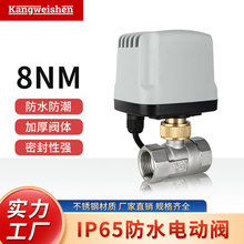 跨境專供不銹鋼電動球閥 耐高溫IP65防水金屬接口電動二通閥 批發