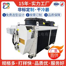 非標新款干冷器雙風機液冷干式冷卻器干盤管工業制冷換熱源頭工廠