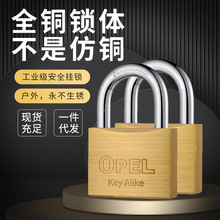 銅掛鎖工地國家電網電表箱掛鎖電信箱通開掛鎖互開同號全銅掛鎖