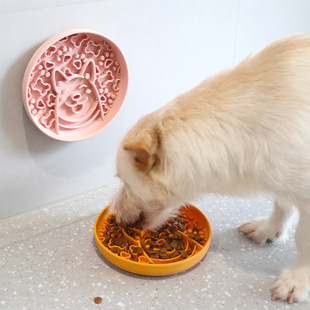 跨境寵物用品亞馬遜大型犬緩食盆狗盆狗碗防打翻慢食碗狗用硅膠