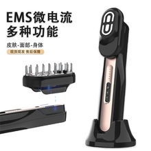 定制EMS微電流頭皮按摩梳 多功能紅藍光電動按摩生發梳健發按摩儀