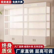 美容院收納陳列櫃理發店櫃子護膚品多層貨架化妝品產品展示架廠家