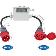 400V移動數字電表3相5路移動戶外電表 5G 2.5mm  CEE 32A16A插頭