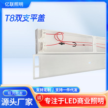 T8雙支平蓋1.2米LED單支平蓋led雙支平帶罩led支架T8支架燈管支架