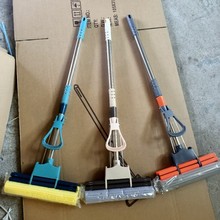 27cm雙排膠棉拖把新款吸水拖把三條紋雙排海綿拖把不銹鋼拖把