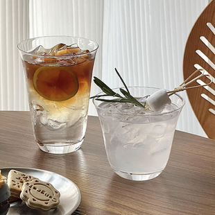 透明玻璃杯冷飲杯子闊口冰美式拿鐵咖啡杯水晶薄簡約茶杯雞尾酒杯