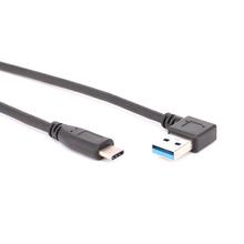 左右彎頭USB公轉Type-c公安卓手機平板USB3.0高速數據充電轉接線