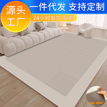 2025新款現代簡約北歐風地毯客廳茶幾高級感灰色輕奢沙發卧室地墊
