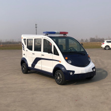 廠家現貨電動巡邏車四輪觀光車三排6座封閉糾察車物業治安巡查車