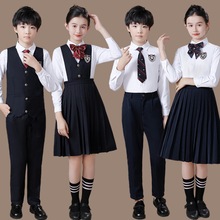 兒童合唱演出服男童合唱團中小學生朗誦服演講比賽服裝女主持禮服
