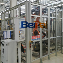 電子工廠裝配生產線流水線工作台支架式操作台背板機器人上下料