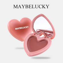 資質齊全跨境熱賣MAYBELUCKY漸變愛心唇泥三用腮紅顯白眼影啞光