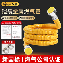 新國標金屬包覆鎧裝管家用燃氣熱水器灶具用防爆金屬液化氣連接管