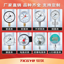定制壓力表不銹鋼耐震抗震隔膜法蘭膜盒正負壓真空水液油壓氣壓表