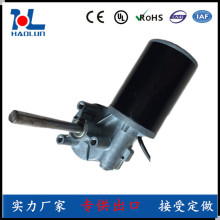 廠家供應DC24V永磁直流減速電機 有刷直流馬達 蝸輪蝸桿減速電機