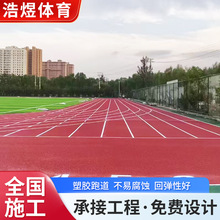 塑膠跑道學校epdm顆粒塑膠跑道透氣型全塑型13mm戶外地坪塑膠跑道