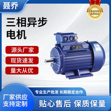 上海聶喬三相異步電動機380V全銅電機ye3 2.2KW卧式2極電機