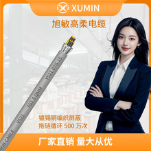 耐油TRVV控制灰色拖鏈電線高柔電纜PVC護套無氧銅工業電纜2*0.5