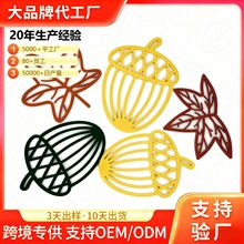 硅膠隔熱圓形條紋墊 防燙防滑餐杯碗鍋墊 創意簡約硅膠杯墊 餐墊