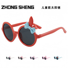 時尚兔耳兒童太陽鏡時尚卡通甜美蝴蝶結眼鏡戶外旅行游玩遮陽眼鏡