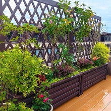 鋁合金爬藤花箱戶外庭院圍欄陽台室外柵欄市政別墅種植箱網格花架