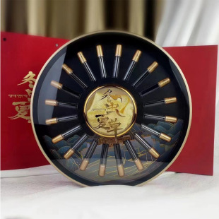 新款大圓盤冬蟲夏草高檔禮盒紅色團圓透明亞克力包裝盒空盒子現貨
