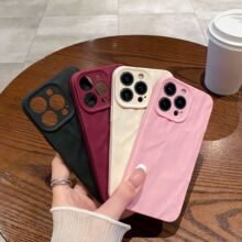 適用蘋果16高級感褶皺手機殼夏天iphone15pro全包13tpu磨砂保護套