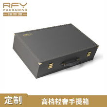 2025新款高檔皮箱 輕奢皮質工具箱中草葯禮品盒高端皮箱 源頭廠家