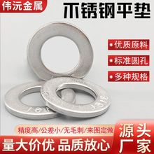 316L不銹鋼平墊片金屬螺絲墊圈國標標加大加厚墊片墊圈螺絲介子墊