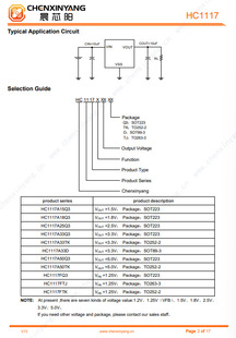 HC1117A15Q3  1.2V/ADJ bSOT-223 120Hz LDOԷоƬ