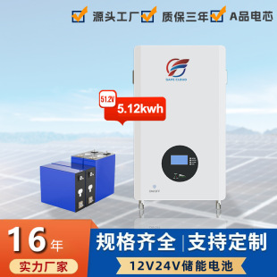 51.2V100Ah壁掛式家庭儲能電池廠家定制5Kwh10kwh磷酸鐵鋰電池組