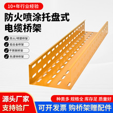 托盤式電纜不銹鋼橋架沖孔熱鍍鋅橋架多孔篩式孔噴塗防火圓孔橋架
