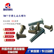 廠家供應十字槽大扁圓頭機牙螺釘 TM扁圓頭蘑菇頭機螺絲非標定 制