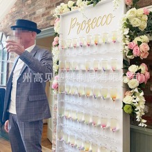 定制加工婚慶道具亞克力香檳牆酒架婚禮場地道具派對裝飾外貿