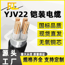 YJV22鎧裝電纜線銅芯國標地埋電力電纜 0.6/1kv戶外阻燃工程電纜